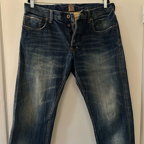 PRPS Japanese Selvedge Donwan Harrell Jeans Straight Button Blue Men 34 - Picture 5 of 8